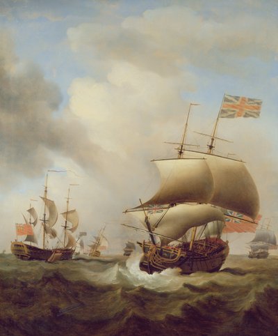 Navi in un mare agitato, 1753 da Samuel Scott